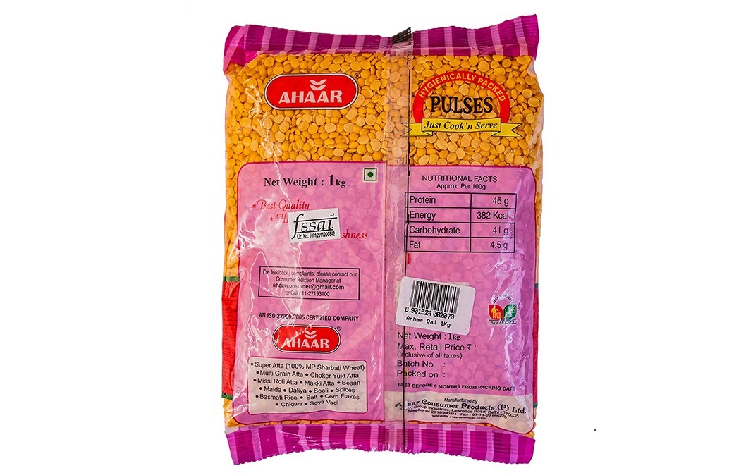 Ahaar Arhar Dal    Pack  1 kilogram